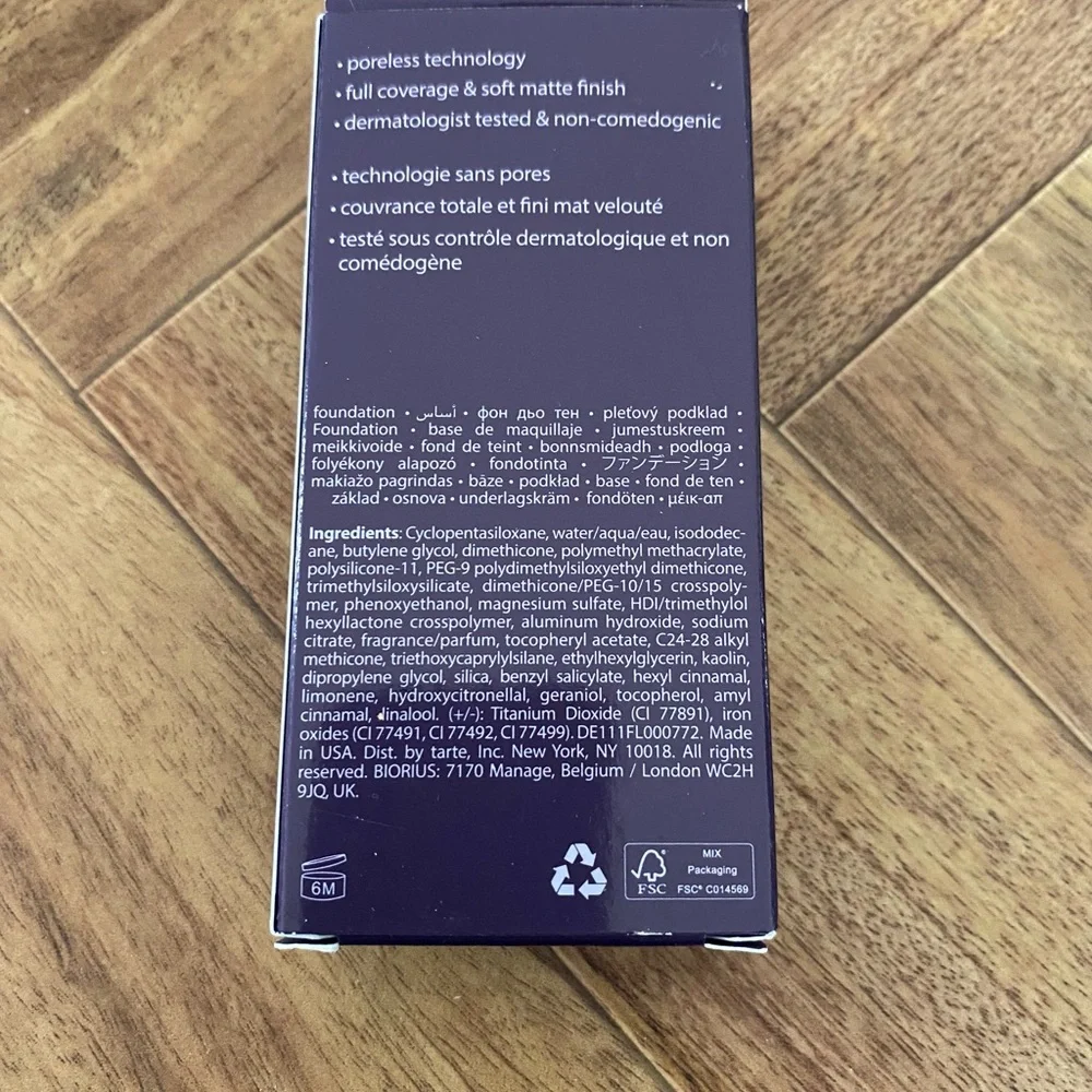 Tarte Amazonian Clay Foundation 57H Rich‎ Honey